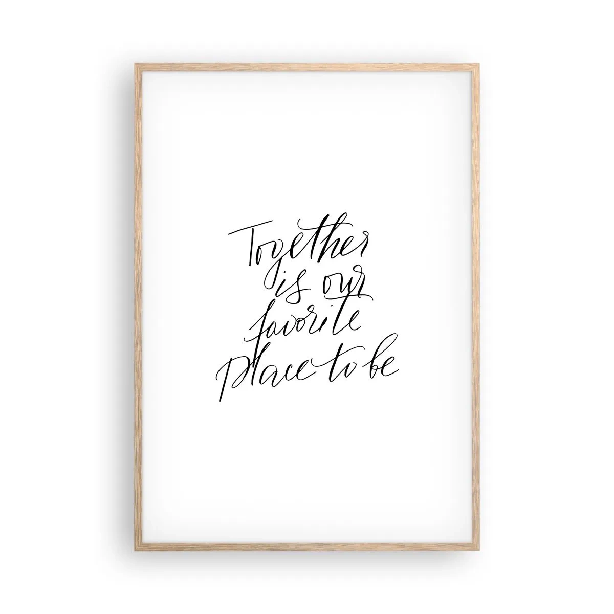 Póster en marco roble claro - ¿Tú también lo sientes? - 70x100 cm