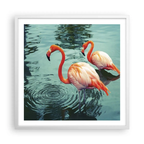 Póster en marco blanco - Estamos de moda - 60x60 cm