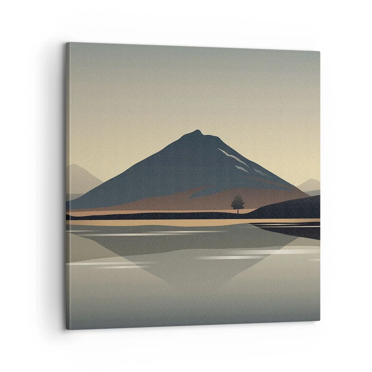 Cuadro sobre lienzo - Impresión de Imagen - Reflejo de espejo - 60x60 cm
