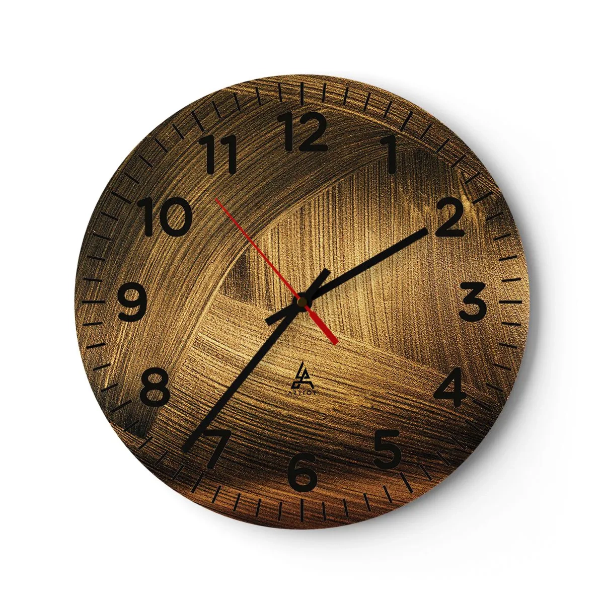 Reloj de pared - Reloj de vidrio - En un laberinto de oro - 30x30 cm
