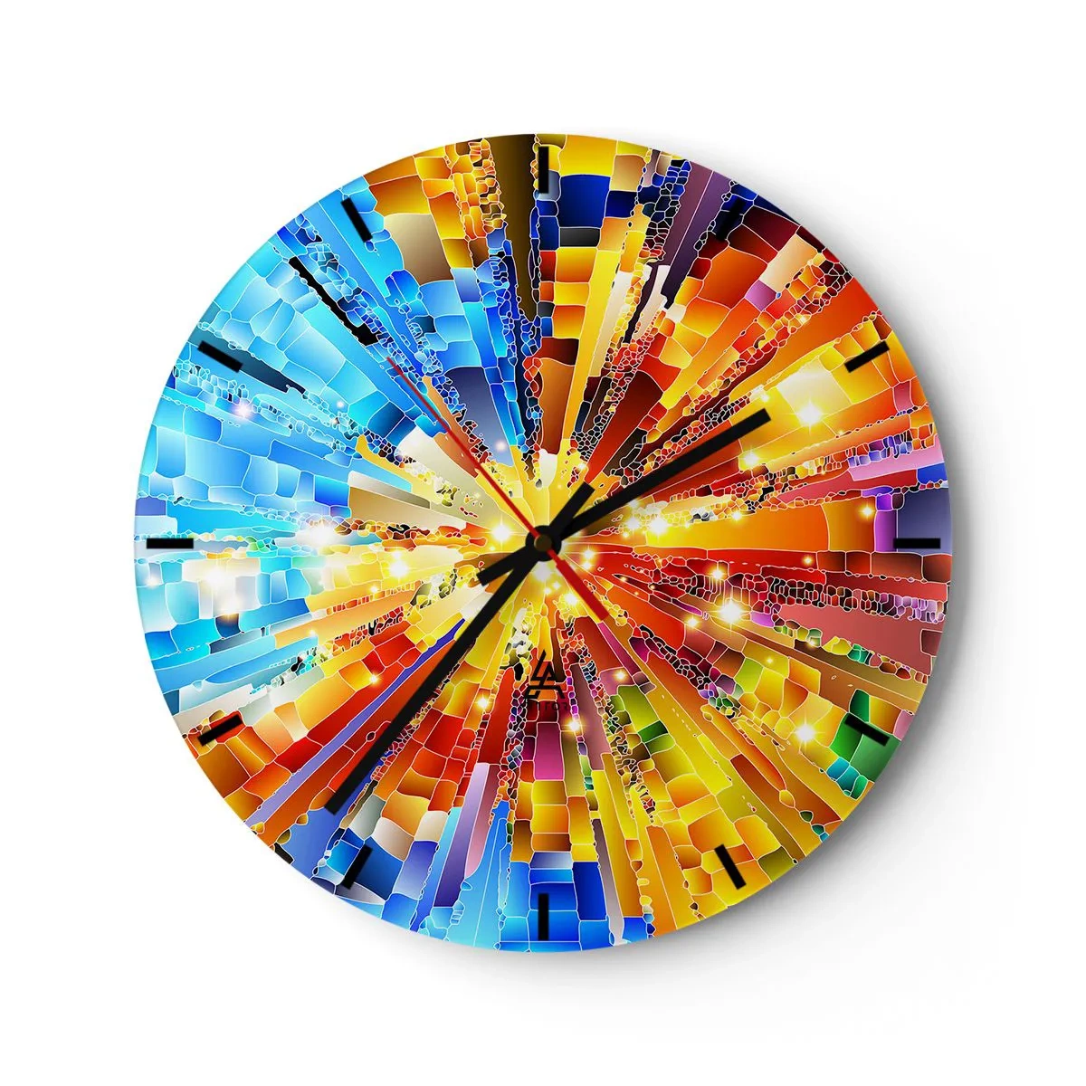 Reloj de pared - Reloj de vidrio - In medias res - 40x40 cm