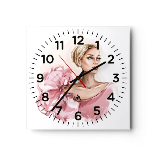 Reloj de pared - Reloj de vidrio - Recuérdame como una pintura... - 30x30 cm