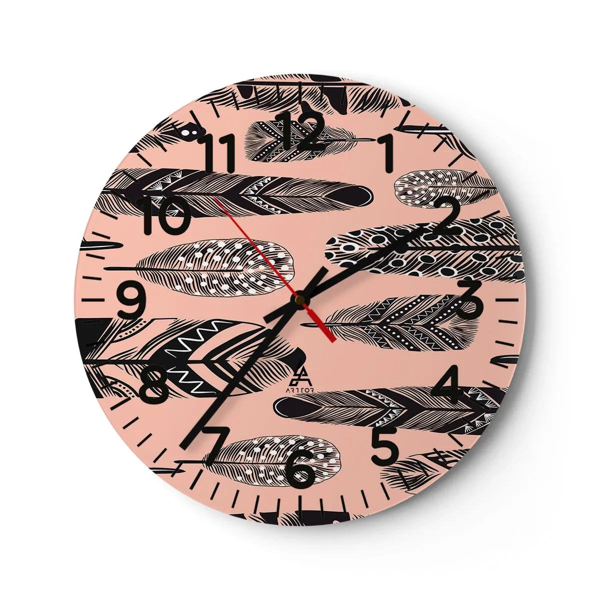Reloj de pared - Reloj de vidrio - Una colección india - 30x30 cm