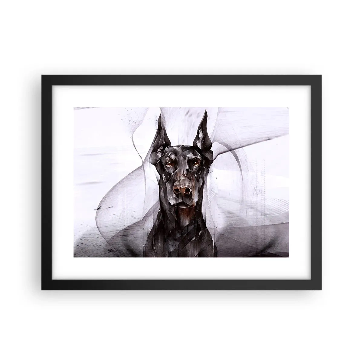 Póster en marco negro - Nacido noble - 40x30 cm