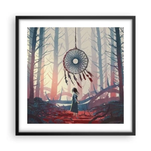 Póster en marco negro - El ritual secreto de la felicidad - 50x50 cm