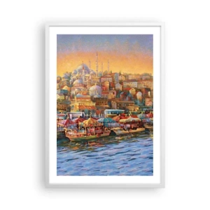 Póster en marco blanco - Una historia en Estambul - 50x70 cm