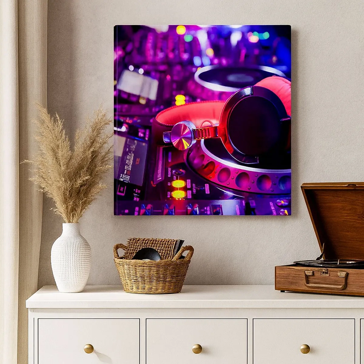 Cuadro sobre lienzo - Impresión de Imagen - Antes de que comience la diversión - 30x30 cm