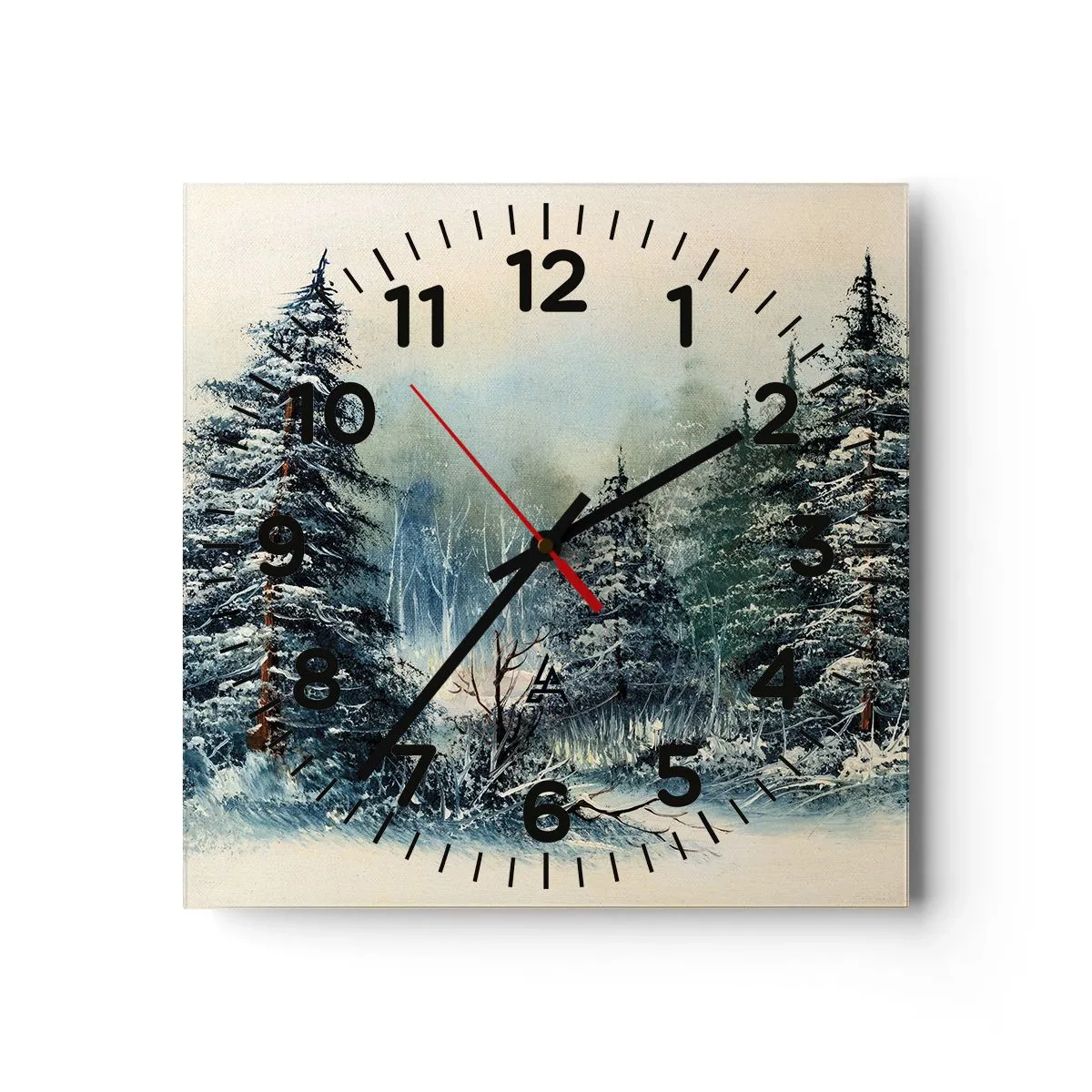 Reloj de pared - Reloj de vidrio - Preparados para la Navidad - 30x30 cm