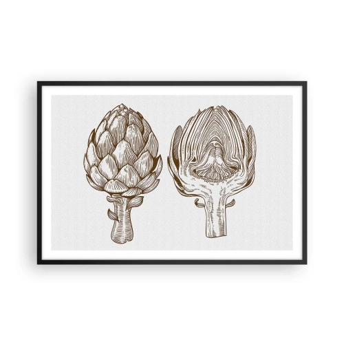 Póster en marco negro - Lección de anatomía - 91x61 cm
