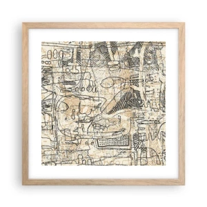 Póster en marco roble claro - A la espera de ser descifrado - 40x40 cm
