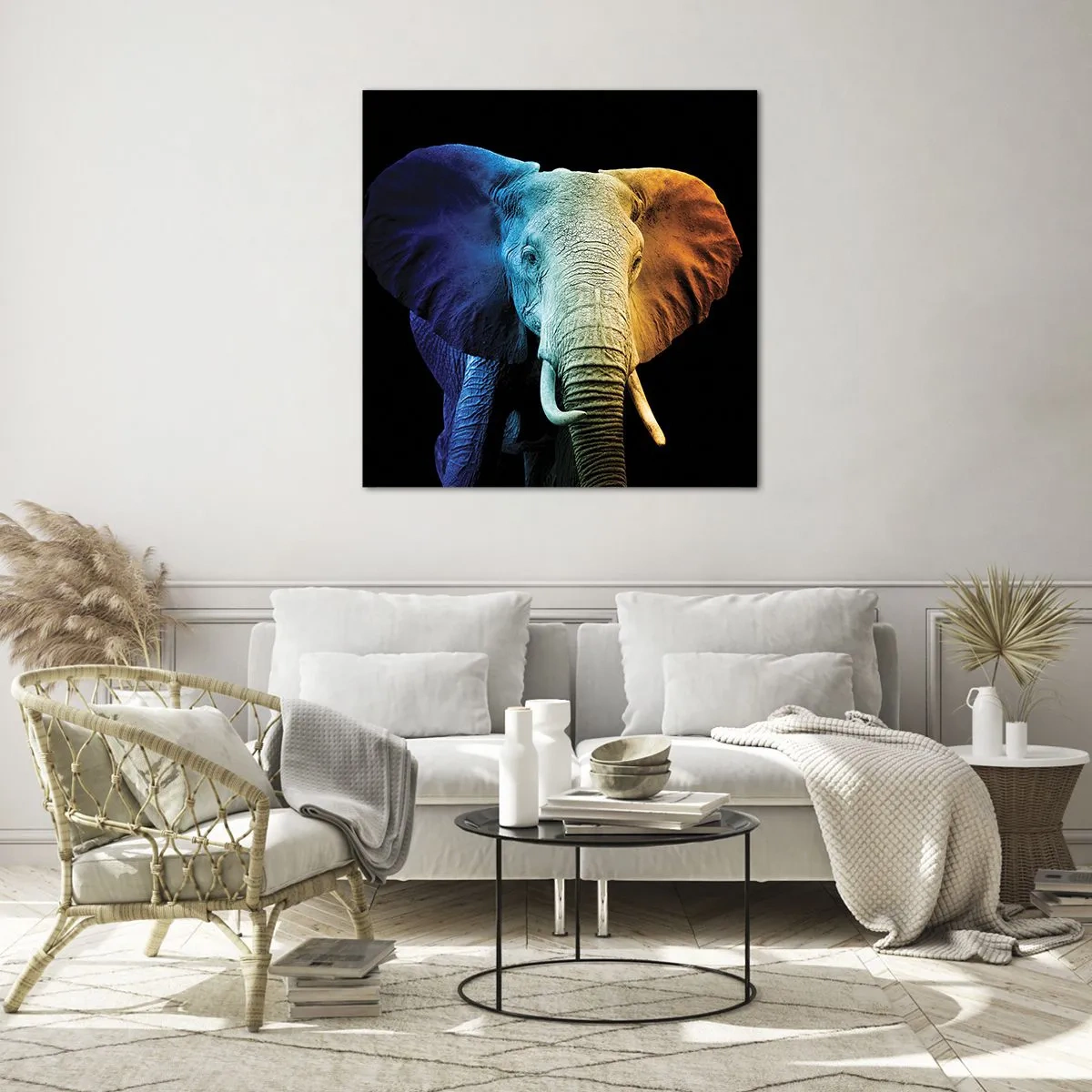 Cuadro sobre vidrio - Impresiones sobre Vidrio - Excéntrico, no un bicho raro - 40x40 cm