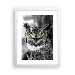 Póster en marco blanco - Nada se puede ocultar - 30x40 cm