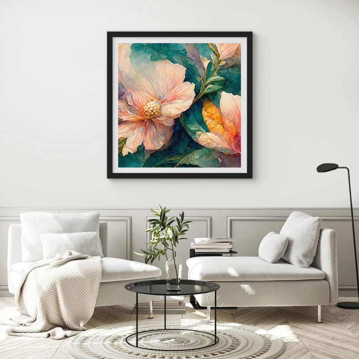 Póster en marco negro - La sutileza misma - 40x40 cm