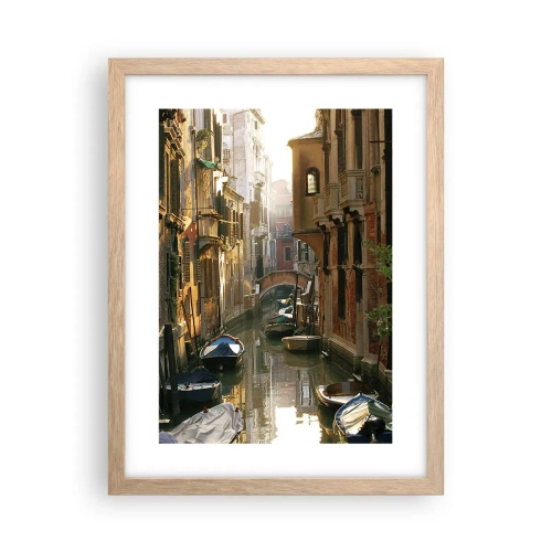 Póster en marco roble claro - En un callejón veneciano - 30x40 cm