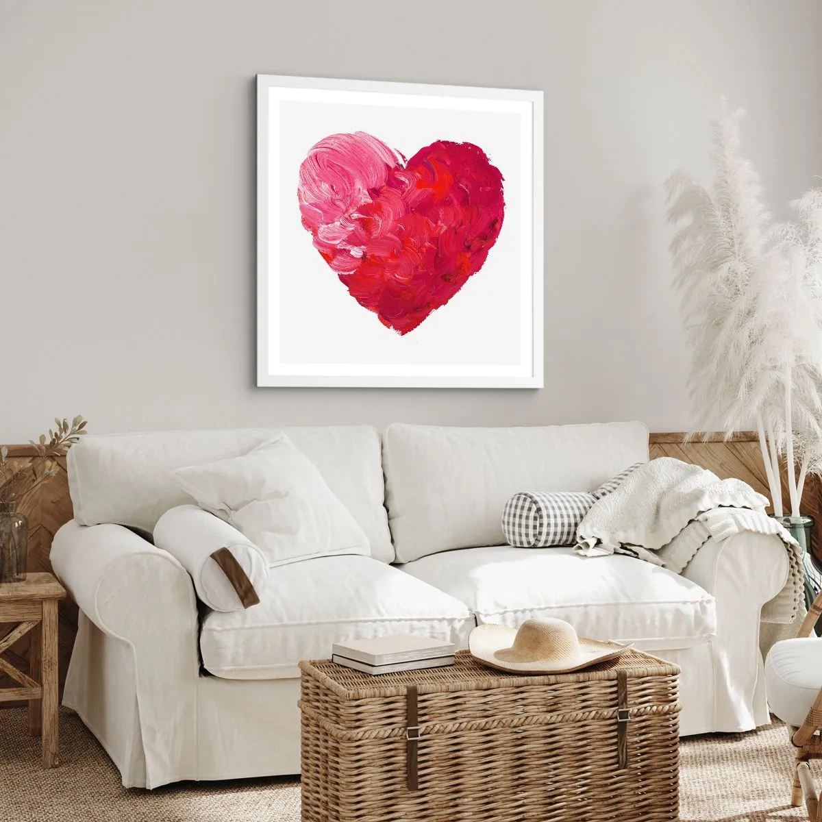 Póster en marco blanco - All you need is love - 40x40 cm