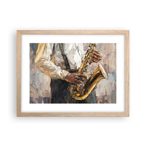 Póster en marco roble claro - Llegó el momento del solo - 40x30 cm