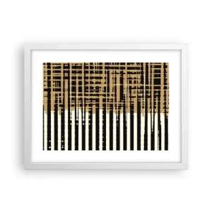 Póster en marco blanco - Abstracción arquitectónica - 40x30 cm