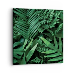 Cuadro sobre lienzo - Impresión de Imagen - Abrazo verde - 40x40 cm