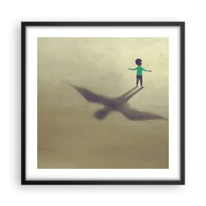 Póster en marco negro - Héroe del futuro - 50x50 cm