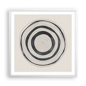 Póster en marco blanco - Lo importante es lo que hay entre medias - 60x60 cm