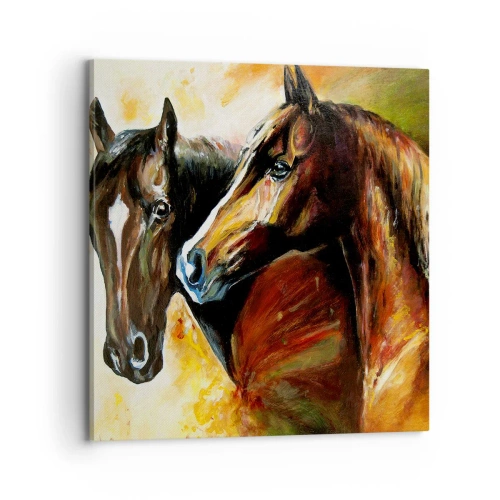 Cuadro sobre lienzo - Impresión de Imagen - El doble de encanto - 70x70 cm