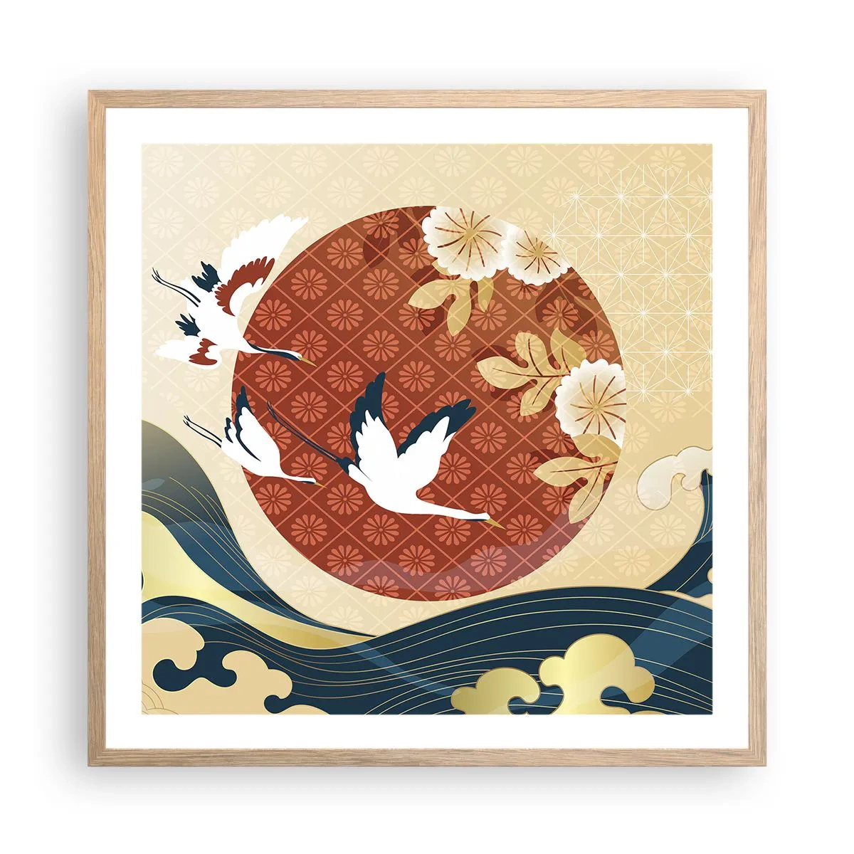 Póster en marco roble claro - Un cuento de hadas japonés - 60x60 cm
