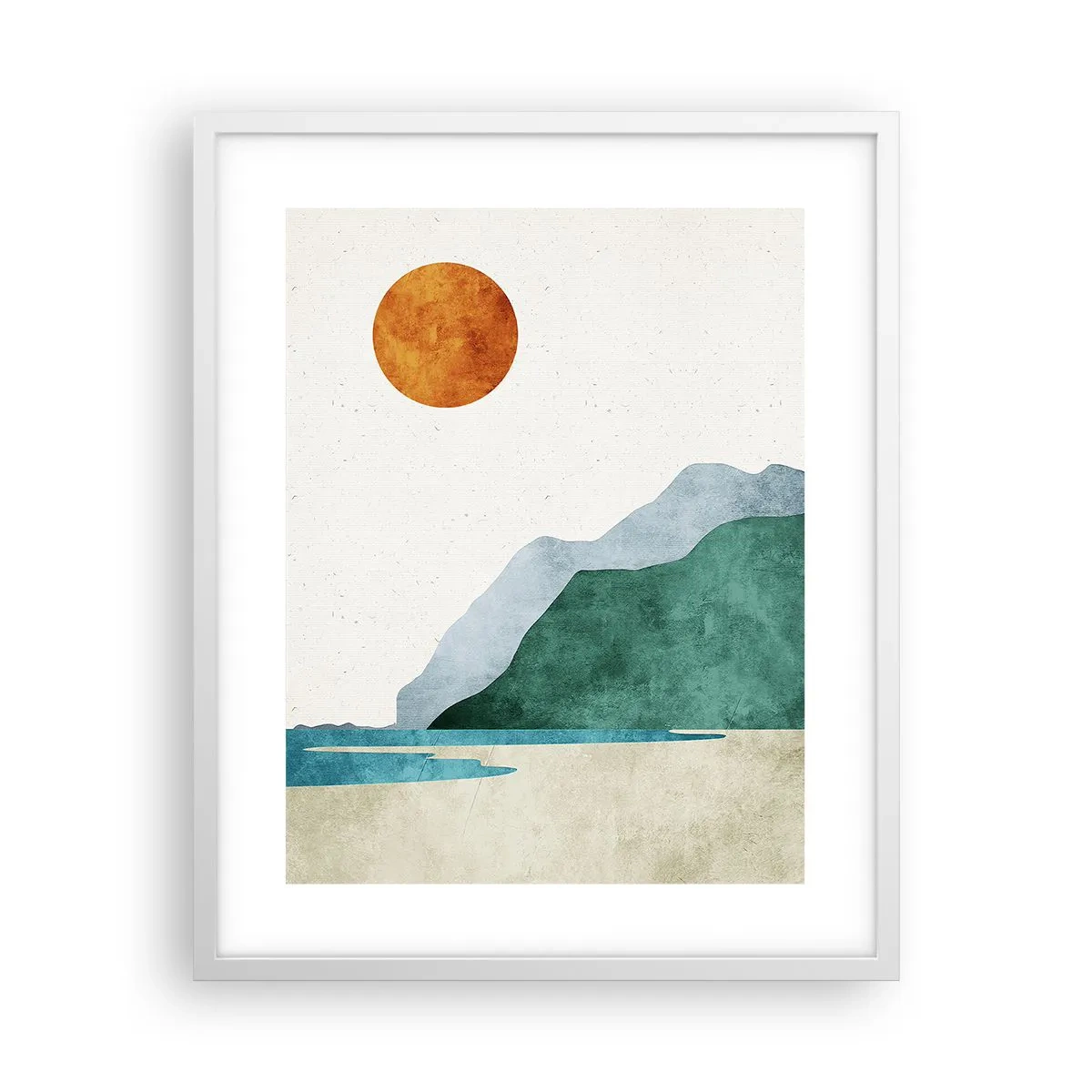 Póster en marco blanco - Un paisaje como debe ser - 40x50 cm