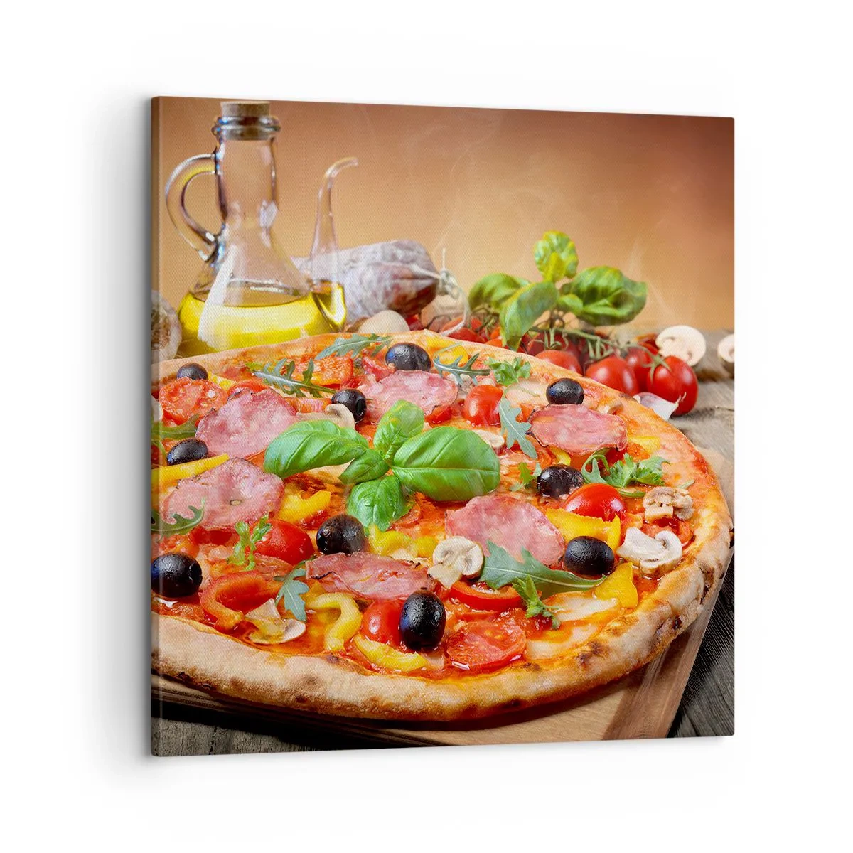 Cuadro sobre lienzo - Impresión de Imagen - Con un verdadero sabor italiano - 60x60 cm