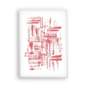 Póster en marco blanco - Ciudad roja - 70x100 cm