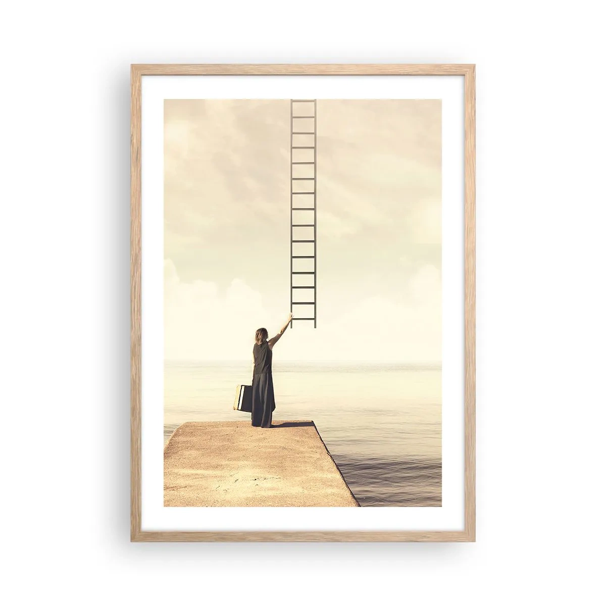 Póster en marco roble claro - Un viaje mágico - 50x70 cm