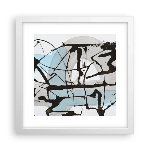Póster en marco blanco - Azul a pesar de todo - 30x30 cm
