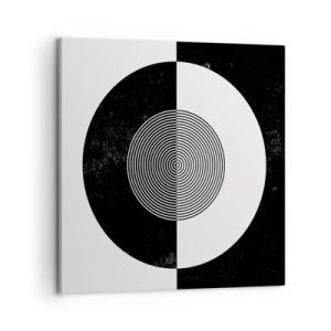 Cuadro sobre lienzo - Impresión de Imagen - Armonía en blanco y negro - 60x60 cm