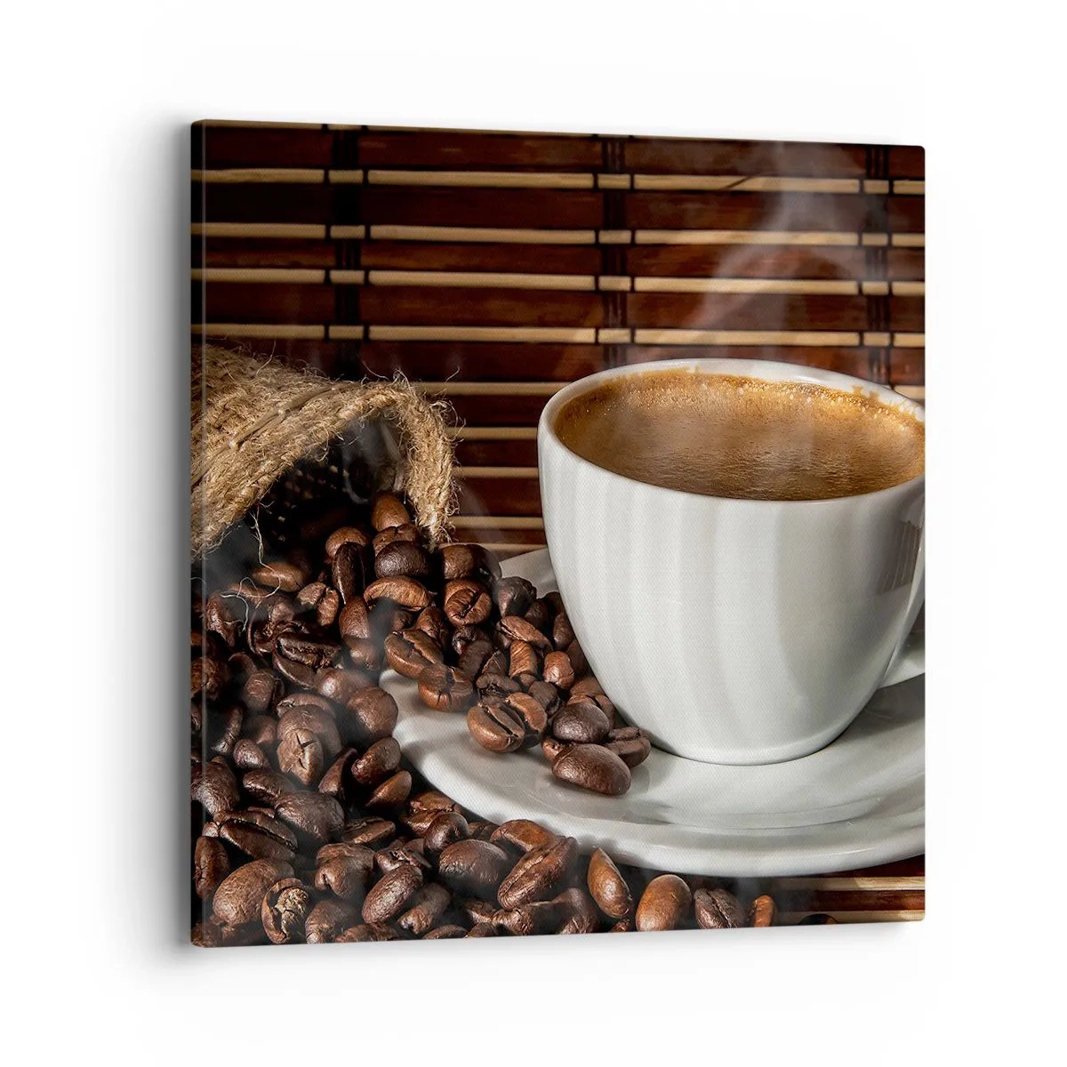 Cuadro sobre lienzo - Impresión de Imagen - La negrura del carbón, la transparencia del ámbar - 40x40 cm