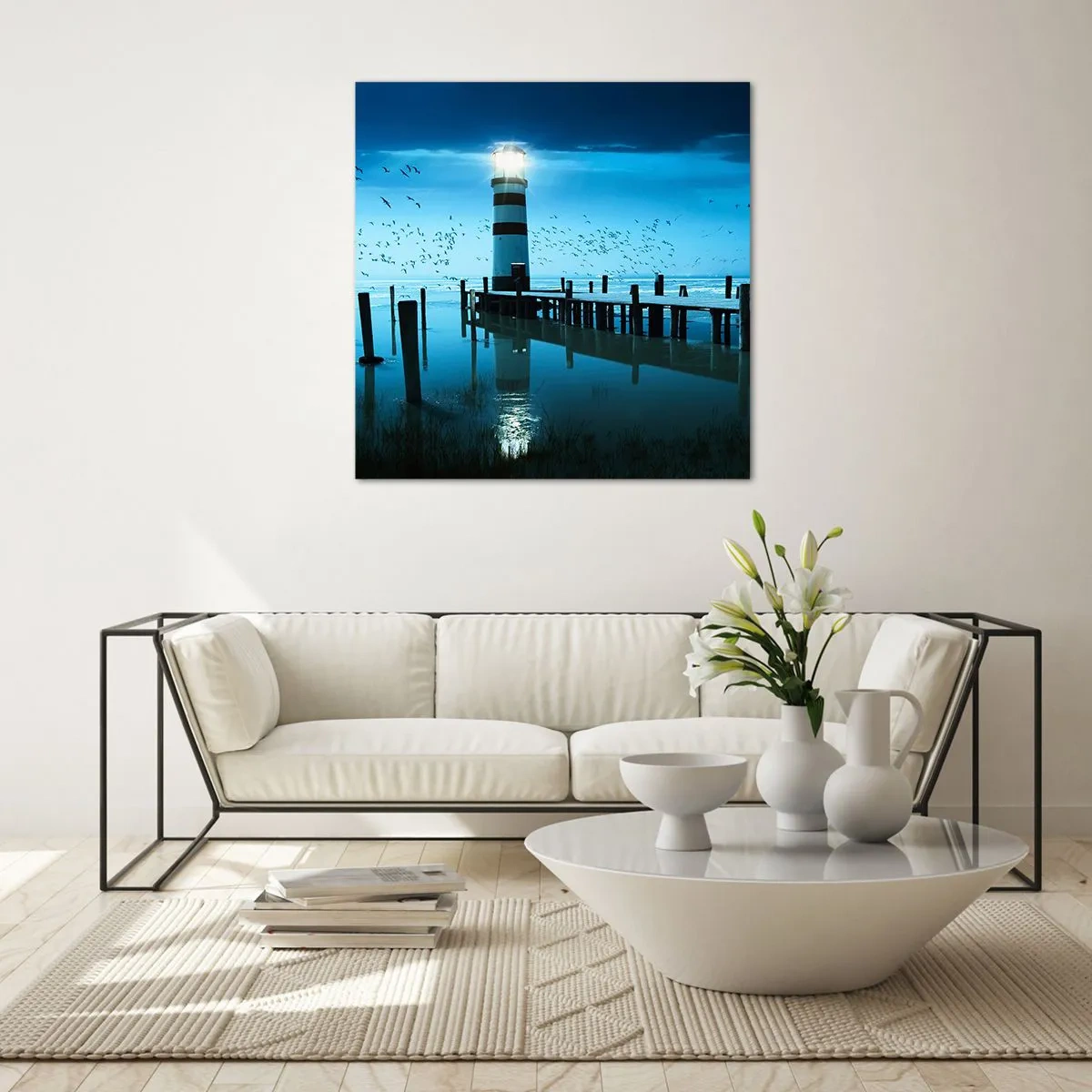 Cuadro sobre vidrio - Impresiones sobre Vidrio - Sin miedo a la oscuridad - 70x70 cm