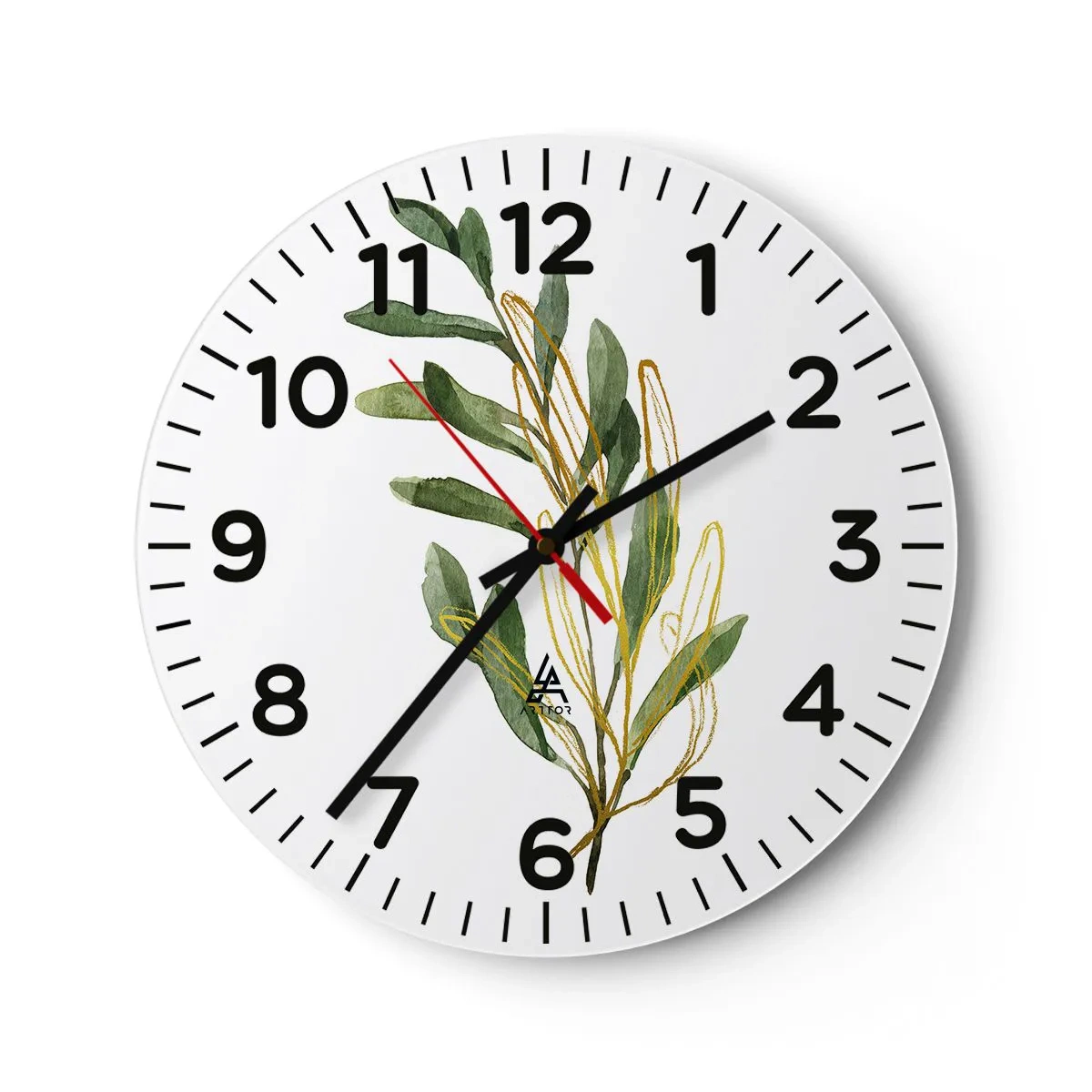 Reloj de pared - Reloj de vidrio - La vida se abre camino - 30x30 cm
