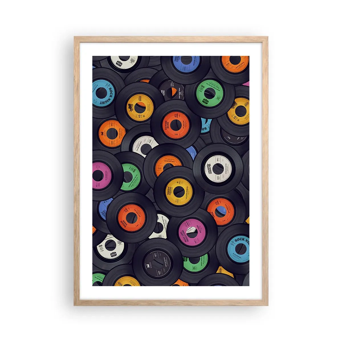 Póster en marco roble claro - Colores de los clásicos - 50x70 cm