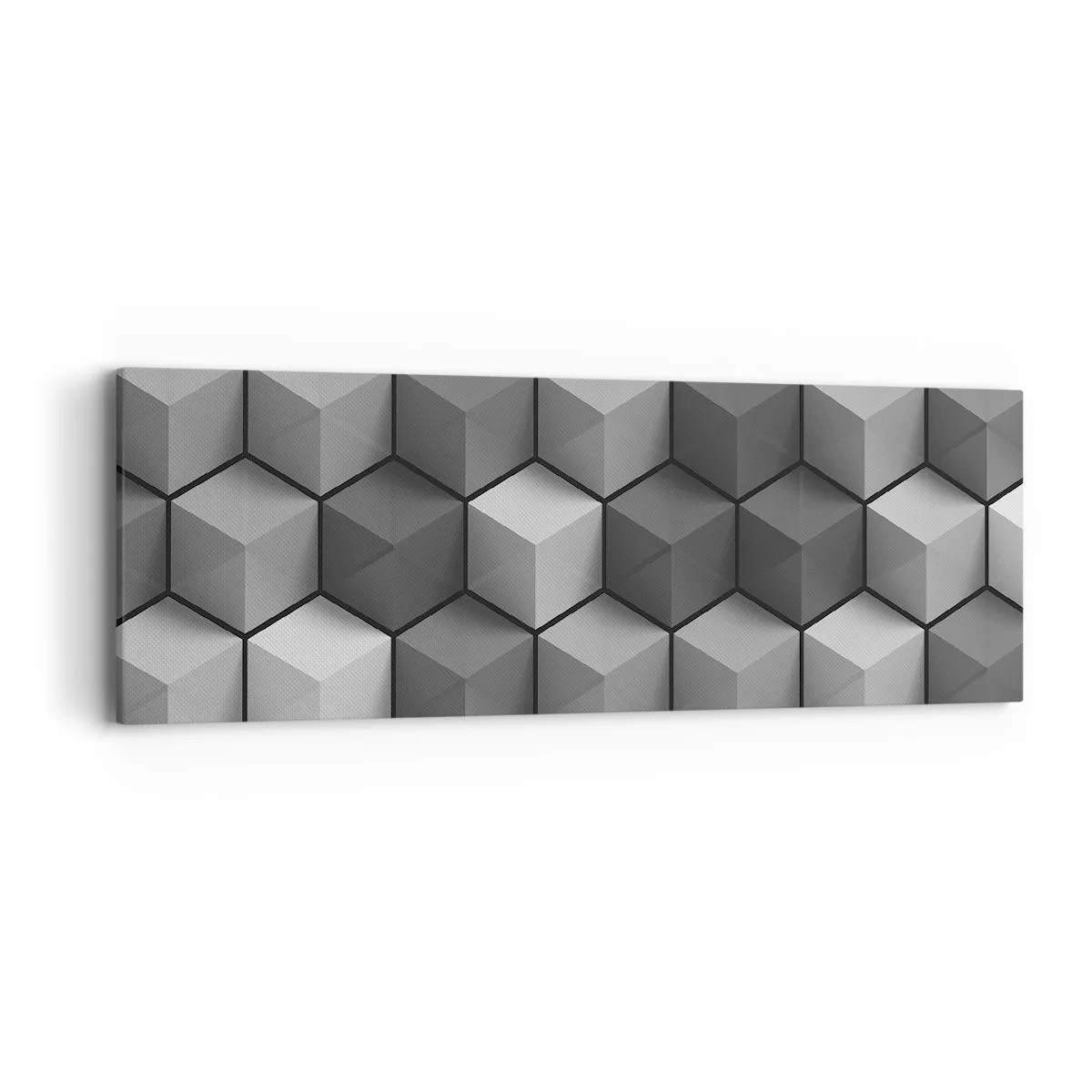 Cuadro sobre lienzo - Impresión de Imagen - Rompecabezas cubista - 90x30 cm