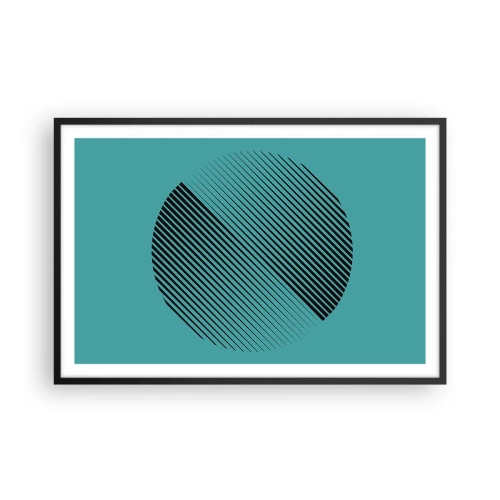 Póster en marco negro - El círculo: una variación geométrica - 91x61 cm