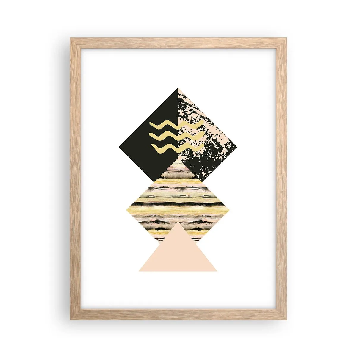 Póster en marco roble claro - No es tan sencillo - 30x40 cm