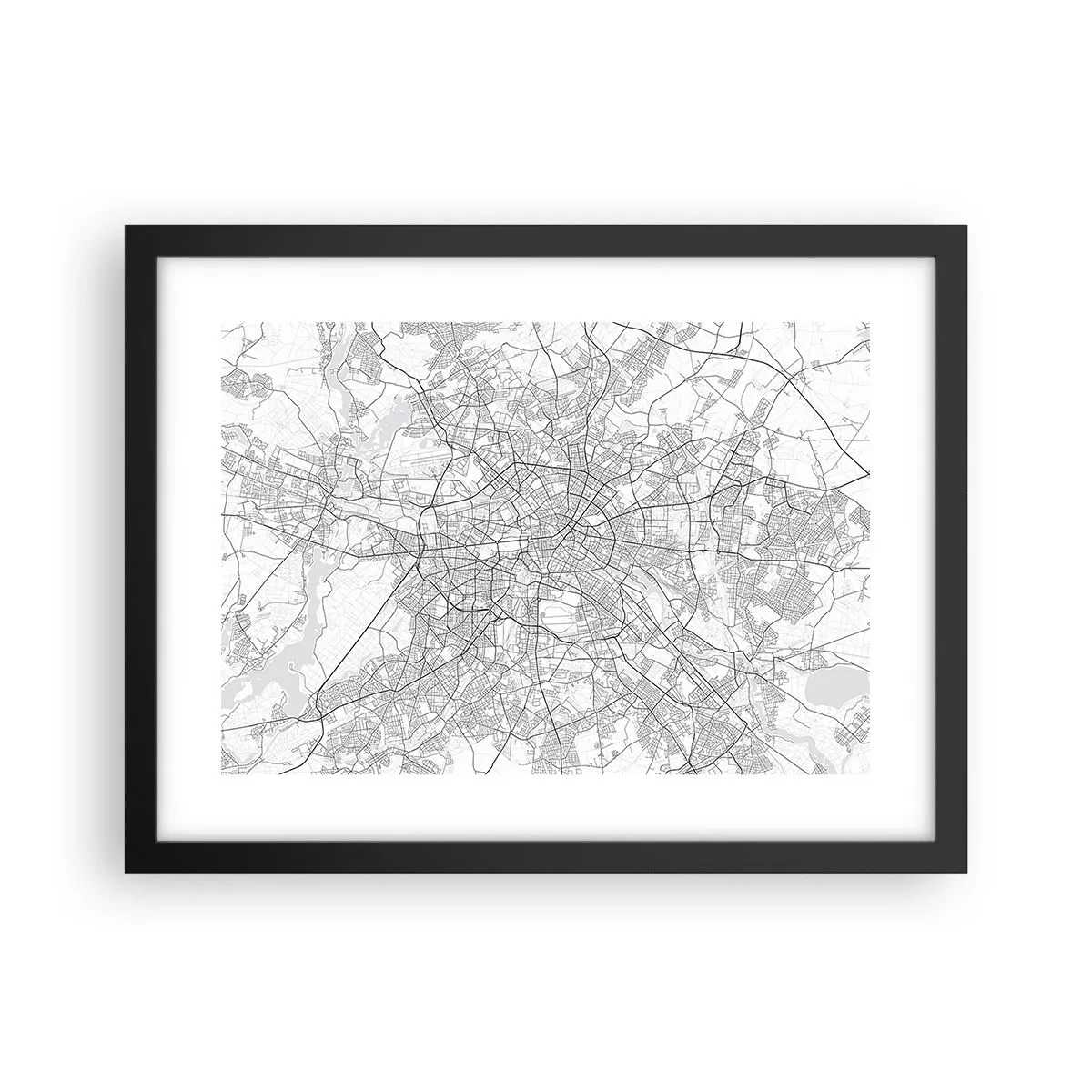 Póster en marco negro - Flor de Berlín - 40x30 cm
