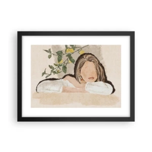 Póster en marco negro - La belleza del sur - 40x30 cm