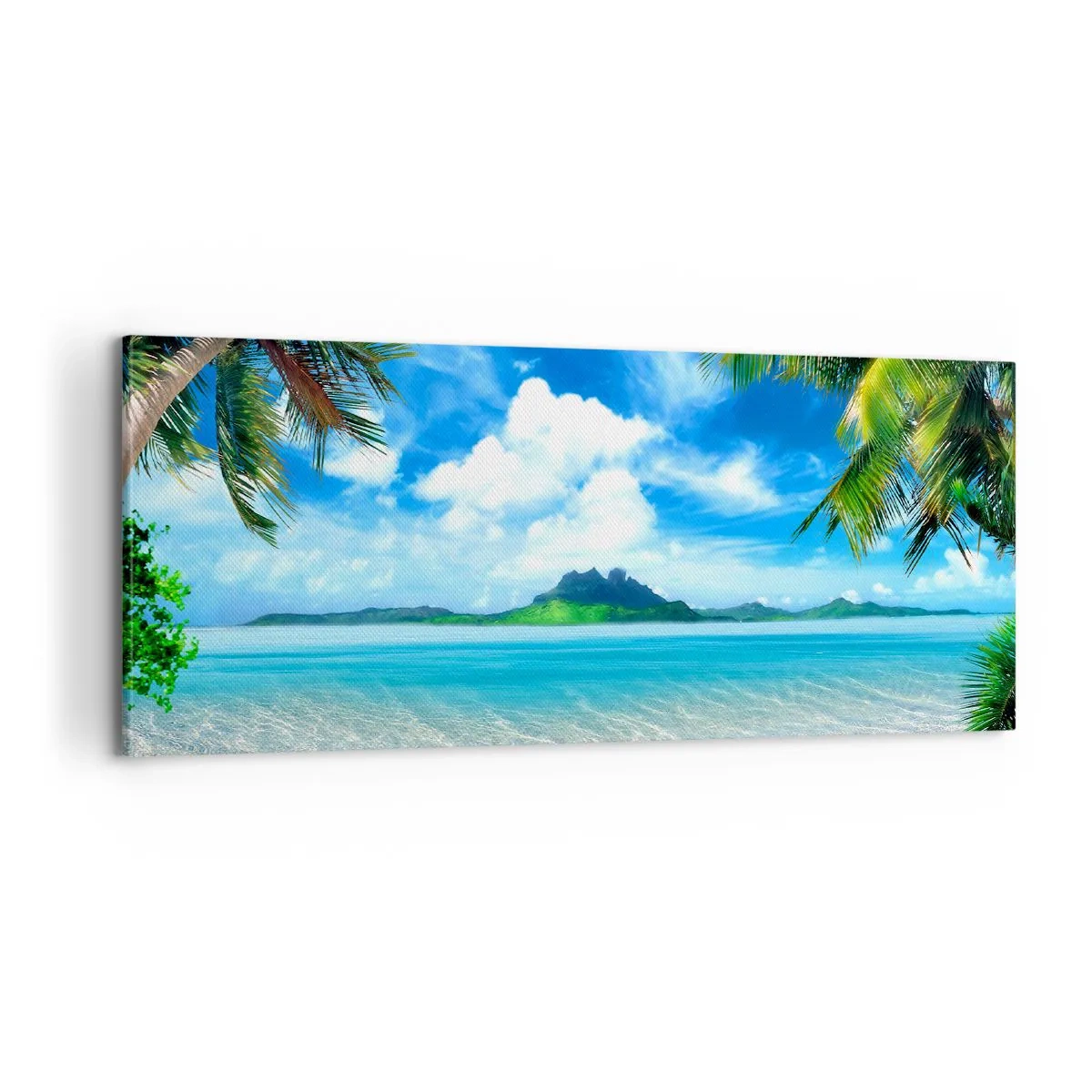 Cuadro sobre lienzo - Impresión de Imagen - El azul de los trópicos - 100x40 cm