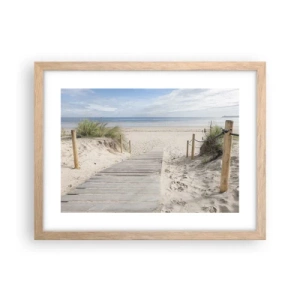 Póster en marco roble claro - Hasta el horizonte - 40x30 cm