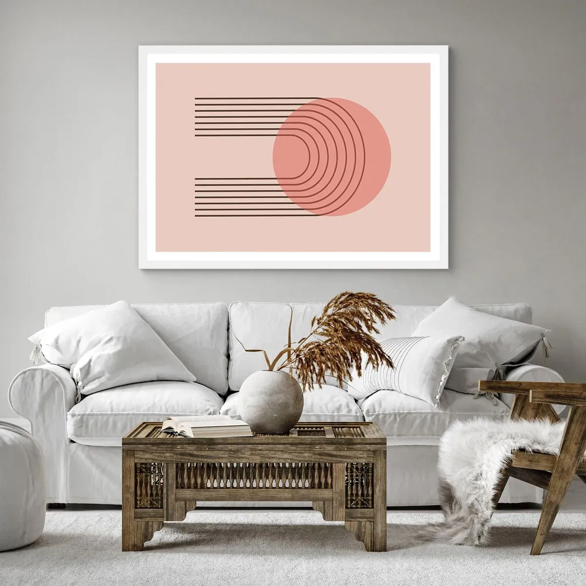 Póster en marco blanco - Atracción irresistible - 100x70 cm