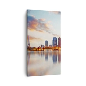 Cuadro sobre lienzo - Impresión de Imagen - La calma monumental de París - 45x80 cm