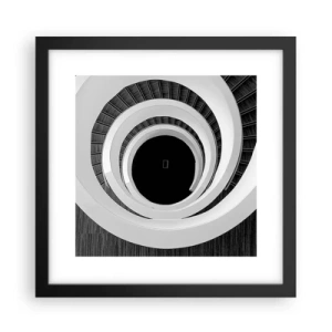 Póster en marco negro - Hacia el origen - 30x30 cm