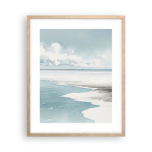 Póster en marco roble claro - Suave marea otoñal - 40x50 cm