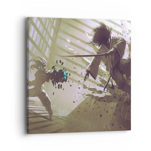 Cuadro sobre lienzo - Impresión de Imagen - Y puedes ser un samurai - 40x40 cm