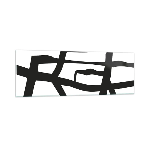 Cuadro sobre vidrio - Impresiones sobre Vidrio - Construcción en blanco y negro - 90x30 cm