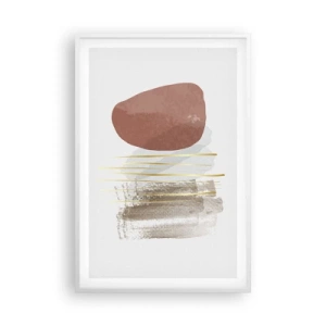 Póster en marco blanco - Una columnata abstracta - 61x91 cm